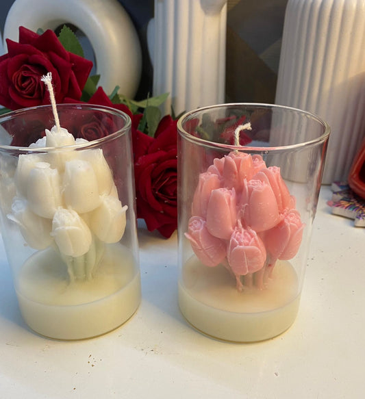 Tulip Glass Candle