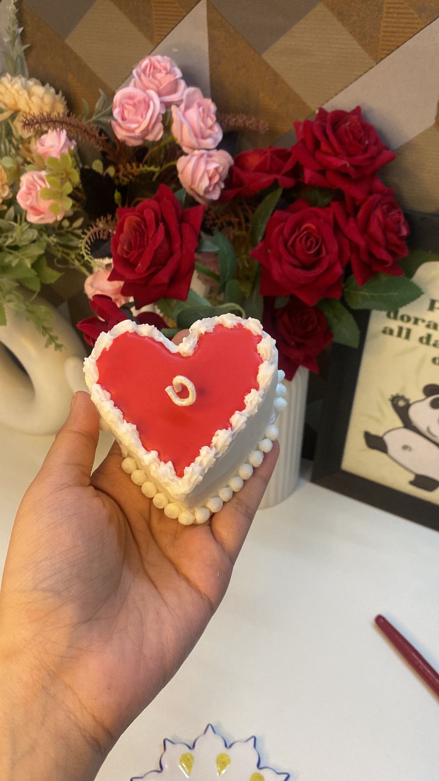 Red Heart Cake