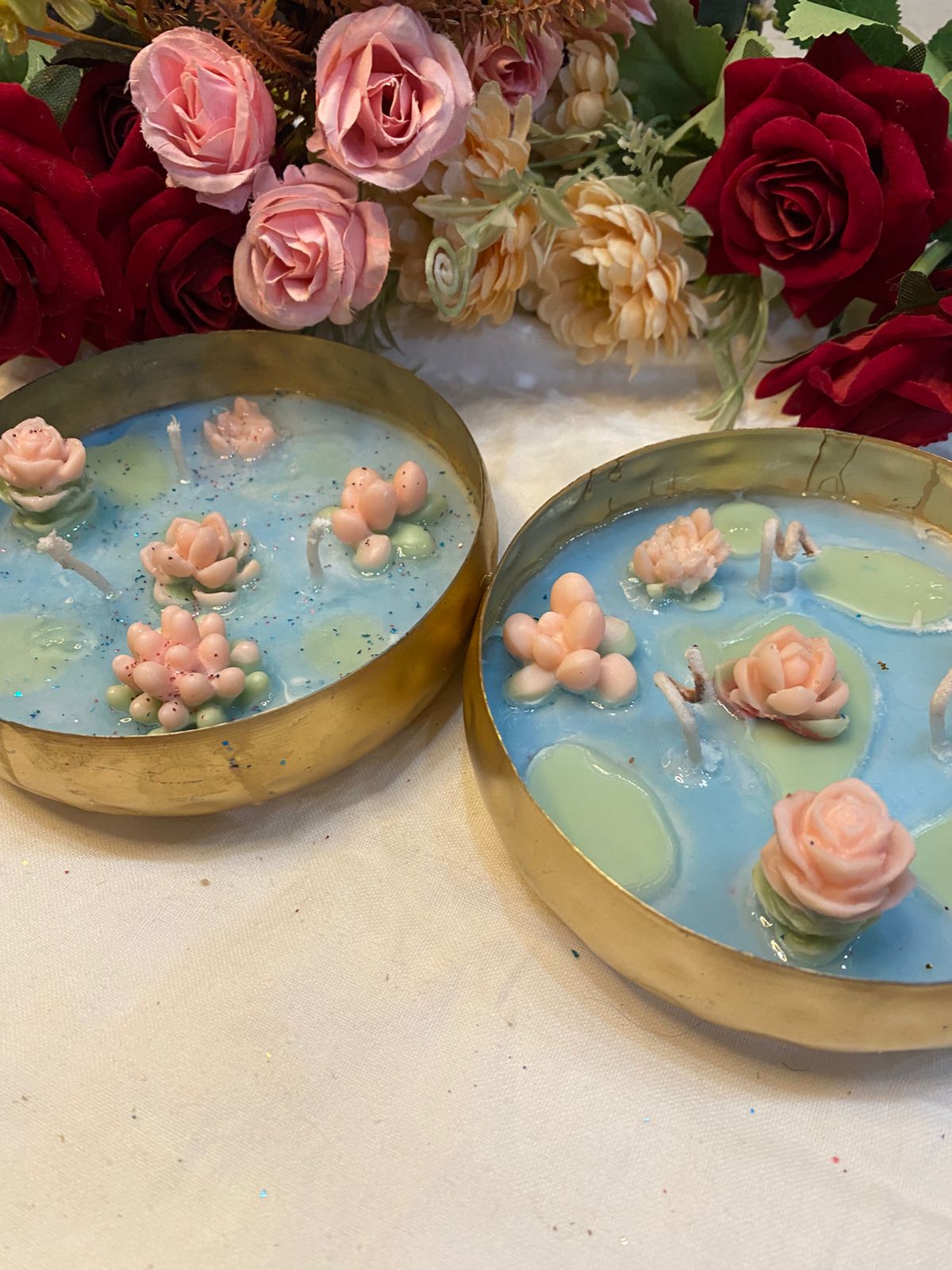 Candle Garden in pond