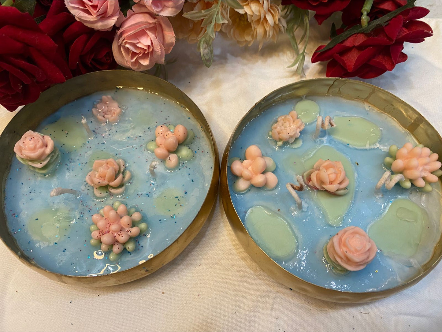 Candle Garden in pond