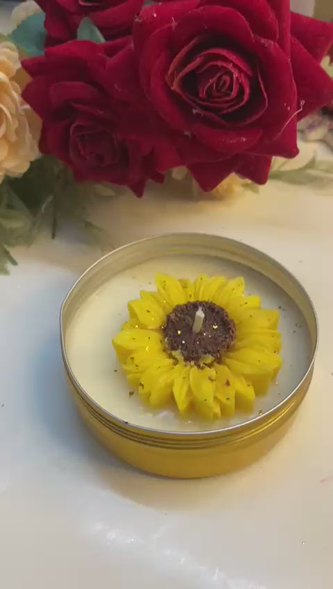 Sunflower in Tin