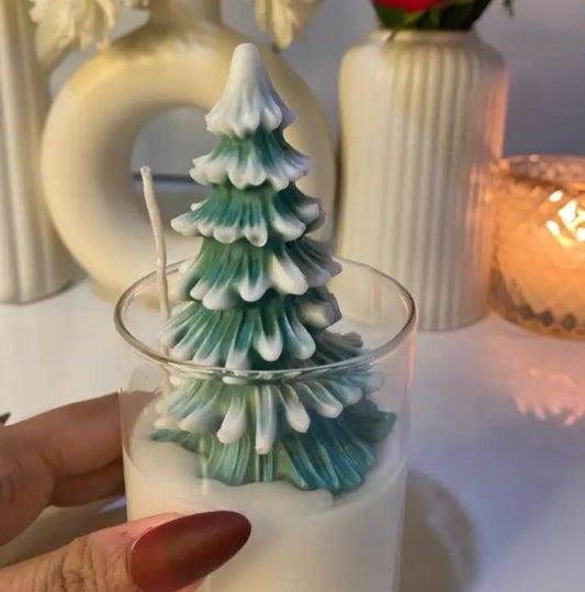 Christmass Glass Tree Candle